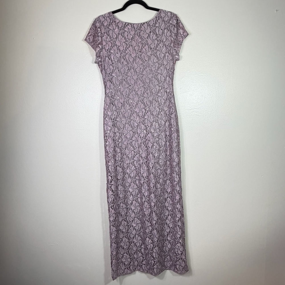 Sequin Lace Maxi Dress in Dusty Purple - Picture 8 of 9